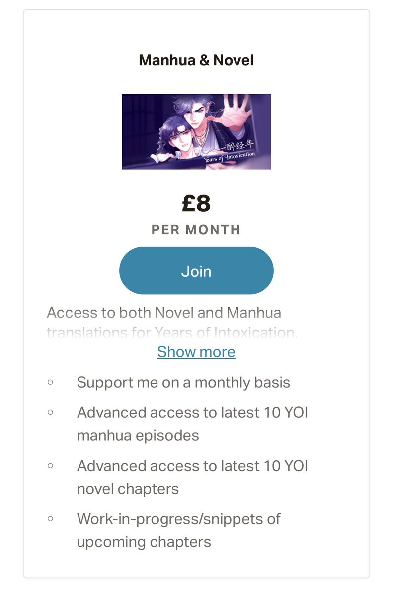 xqcfucker's tweet photo. okay so can someone tell me if it is okay to put FANTL behind paywalls bc the person that is currently translating Years of Intoxication (一醉經年) by Shui Qian Cheng is charging £7-8 monthly on patreon to access the translation and uuuh why are they profiting from other’s work?? https://t.co/3U5JYQ9edH