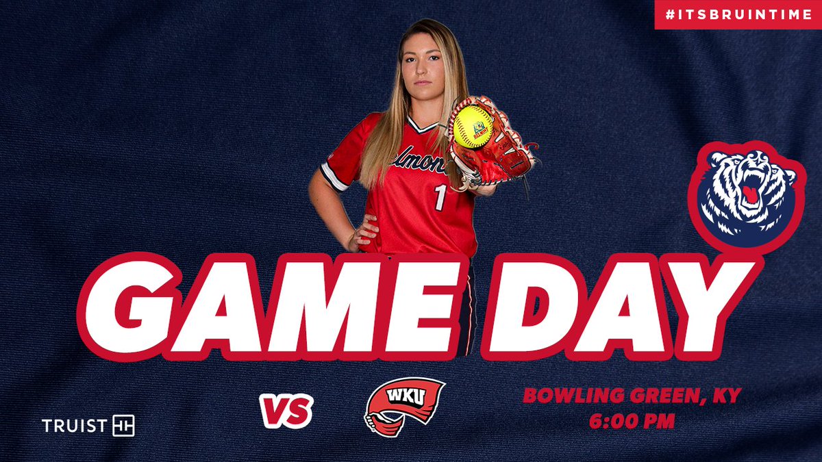 Belmont Softball (@belmontsoftball) on Twitter photo 𝗚𝗔𝗠𝗘 𝗗𝗔𝗬
📍Bowling Green, Ky.
⏰ 6:00 p.m. CT 
📺 bit.ly/3LMlewM
📊 bit.ly/3DM1Gpd
#ItsBruinTime 𝗚𝗔𝗠𝗘 𝗗𝗔𝗬
📍Bowling Green, Ky.
⏰ 6:00 p.m. CT 
📺 bit.ly/3LMlewM
📊 bit.ly/3DM1Gpd
#ItsBruinTime
