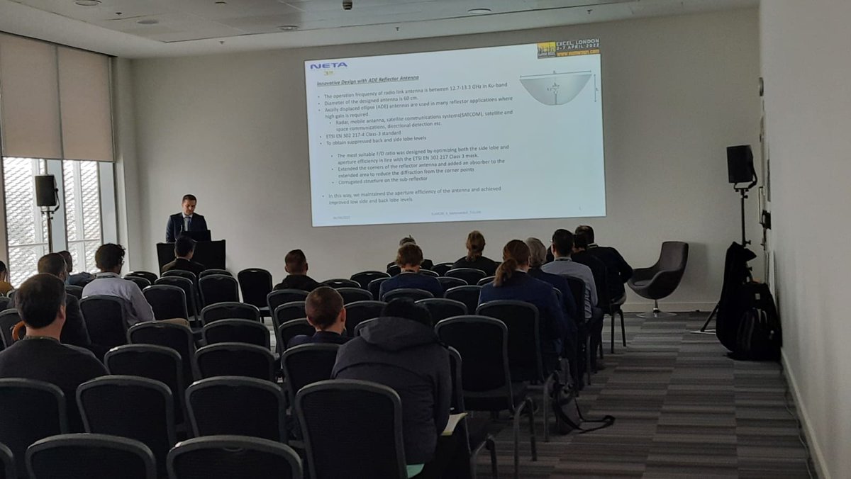 netacoms's tweet photo. Londra da gerçekleşen European Microwave Week 2021 (EuMW2021) konferansında paper sunumumuzu gerçekleştirdik.

We presented our paper at European Microwave Week (EuMW2021) conference in Londan.

#neta #netacoms #netacommunicatios #antenna #londra #eumw2021 https://t.co/htcR4Pvj4K