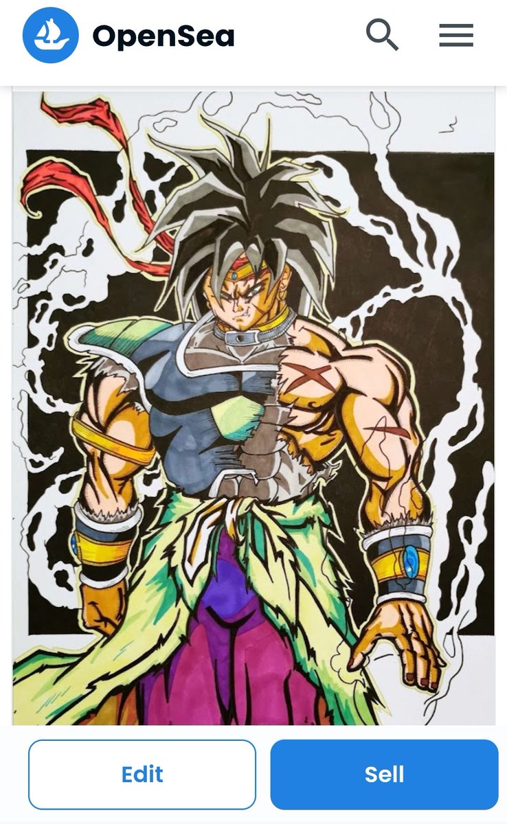 Broly - DragonBall Super
Listed on #Opensea ✌️

All my artworks will be available soon!
Made by myself 🖍️

#NFT #NFTcollection #NFTCommunity #dbz #DragonBall #dragonballsuper #Broly 

opensea.io/assets/matic/0…
