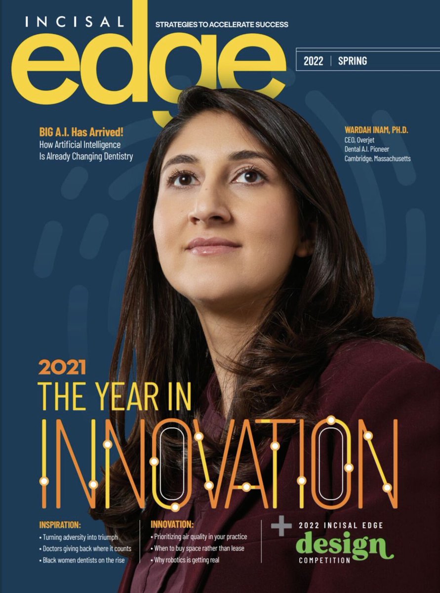 Things we love to see: Our CEO <a href="/WardahInam/">Wardah Inam</a> on the cover of Incisal Edge magazine.

Read the full story on how Overjet is leading the dental AI revolution here: online.fliphtml5.com/nzda/twha/#p=40