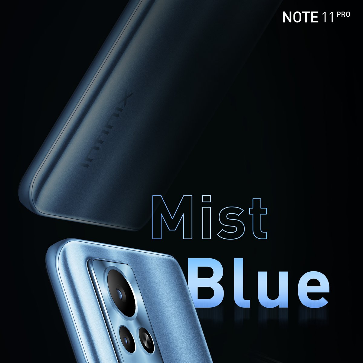 infinixrwanda's tweet photo. We love its breathtaking design, for your eyes only🤩

#unlimitedfun #design #style #NOTE11Pro #MistBlue https://t.co/rUcTzh57Sg