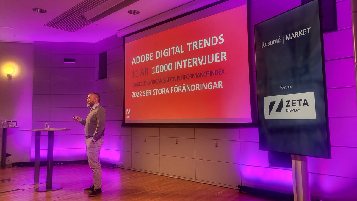 kiddnorth's tweet photo. Dagens nest siste foredrag fra #Adobe #retailmarketing2022 #ZetaDisplay https://t.co/ePPAehwFBX
