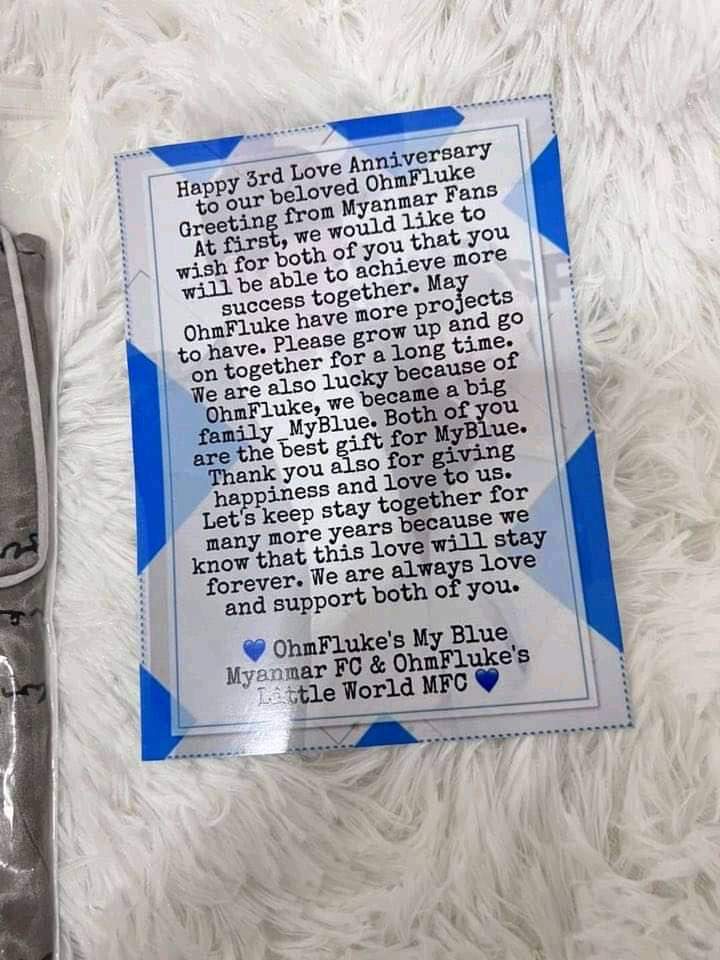 s_myblue's tweet photo. Happy 3yrs Anniversary na kha!!Our gifts cannot be seen when you two wear that is not possible we knew it but we still want to give it to you two Guys 😊. And then Really thank you OhmFlukelittleworld admin for 
collaboration.
@ohmthitiwat @FlukeNatouch @newsinfinity1 @Note0075 https://t.co/P3czZtZXv3