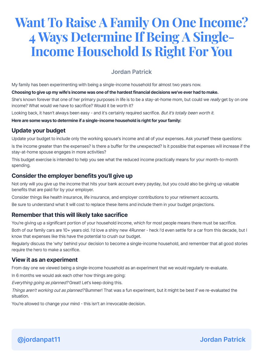 Making the transition to becoming a single-income household is scary! 

Here are 4 ways to determine if it's the right thing for your family: