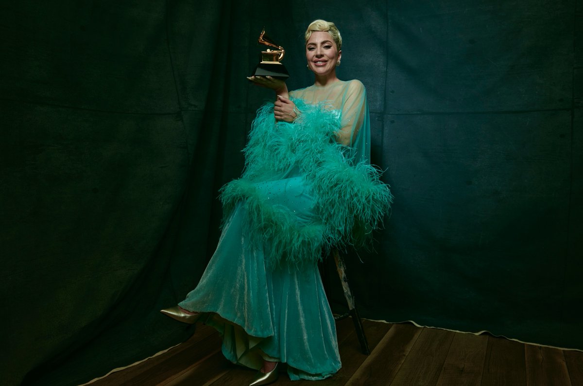 Lady Gaga with her 13th #GRAMMYs award.