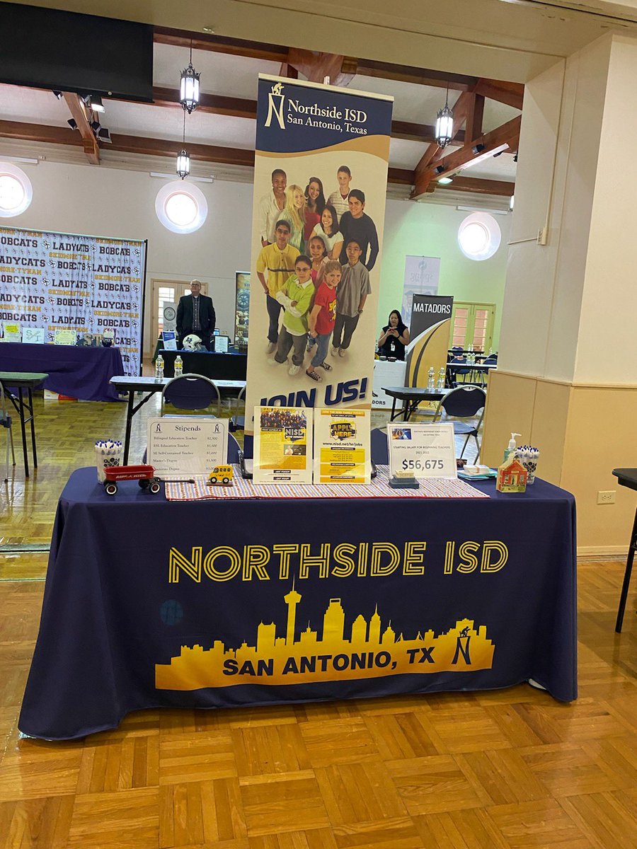 nisdhr's tweet photo. Good morning Bobcats! We’re ready to hire you in @NISD! Come see us at the @txst Education Career Fair. Be a part of Northside ISD in San Antonio! https://t.co/1lfGh310Ee
