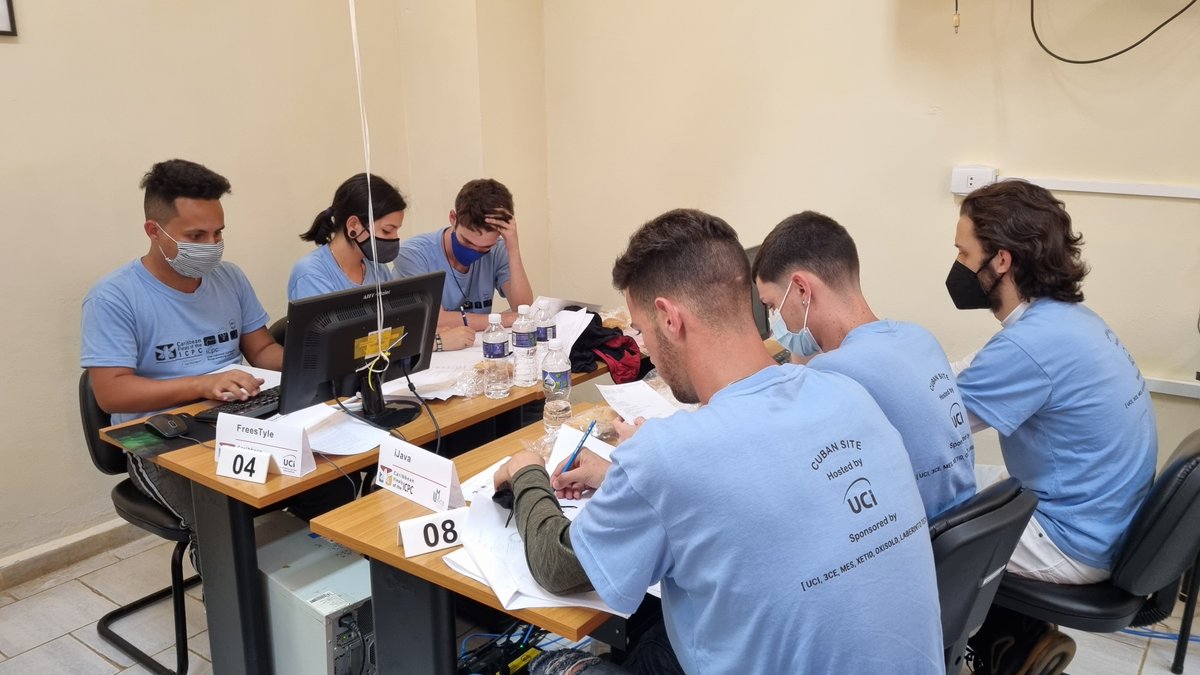 universidad_uci's tweet photo. Nuestra Universidad cuenta con un cupo en la Final Mundial del #ICPC 💭💡🎈 #Egipto 2023. El equipo FreesTyle de nuestra casa de altos estudios logró clasificar obteniendo 🥉 3er lugar, bronce de la Final Caribeña 2021, celebrado el pasado 2 de abril. #Cuba @icpc_caribbean https://t.co/y2DMLLWYga
