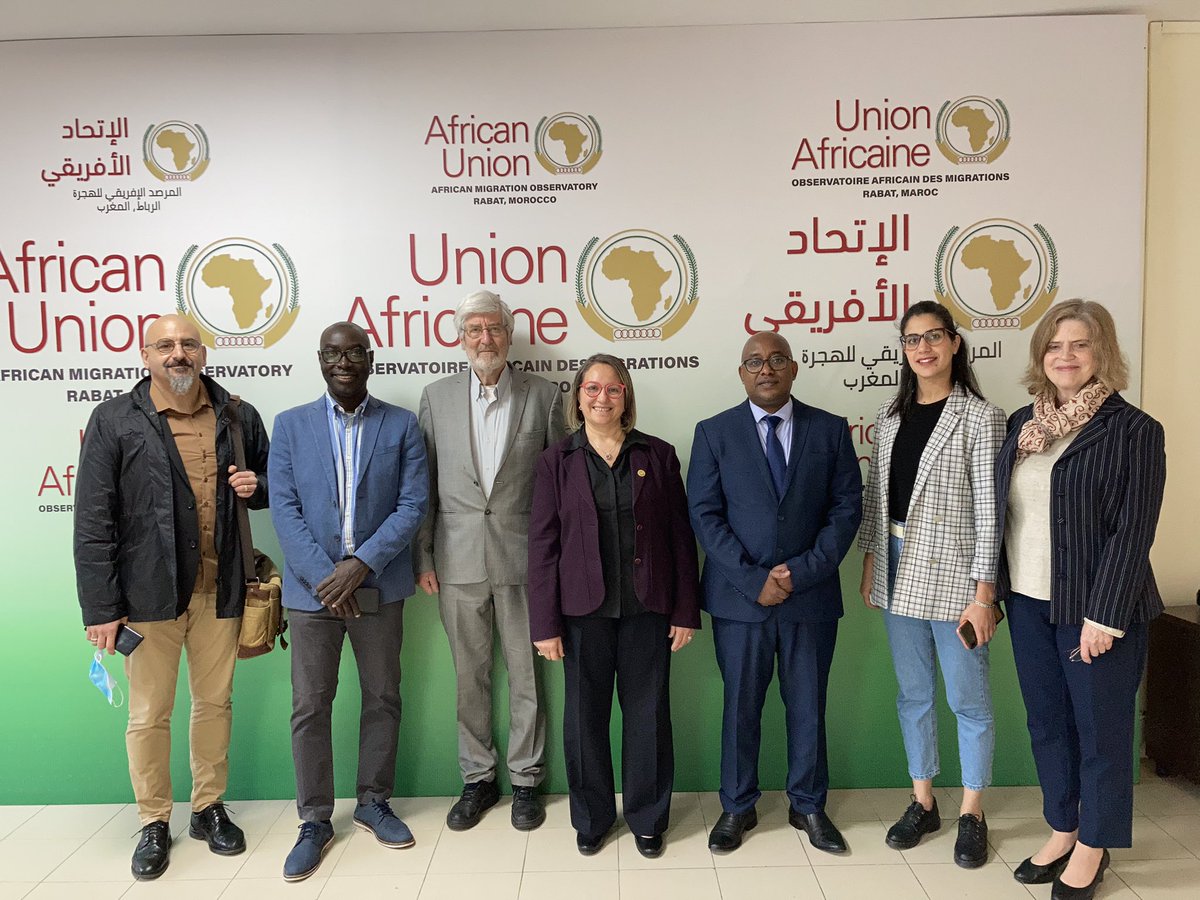 JeanNteziman's tweet photo. @StatsSweden and @SSB_Norway colleagues at the African Migration Observatory in #Rabbat, #Morocco. Interesting visit in preparation of the 2nd phase of the cooperation project on migration stats to be jointly funded by @Sida and possibly #NORAD @_AfricanUnion @SweinEthiopia https://t.co/pataK2SH7Y