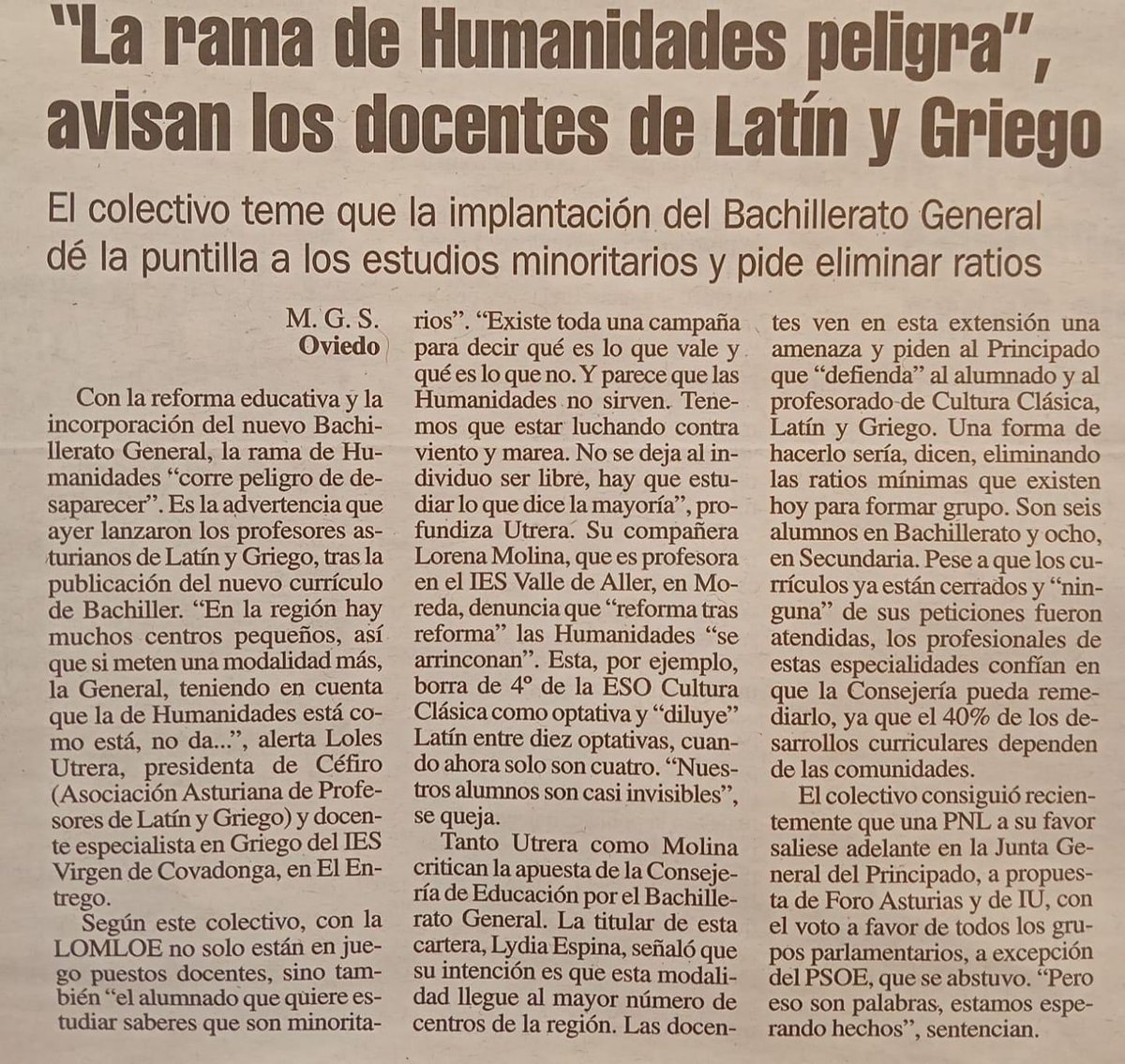 “… estamos esperando hechos”

<a href="/Cfiro5/">Céfiro</a> 
<a href="/AspasiaMolina/">Aspasia Molina</a> 

#LatínyGriegoenlasaulas