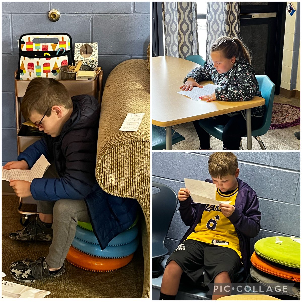 3rd graders feeling the love today. Reading some NSCAS good luck letters from their loved ones. #yorkdukes