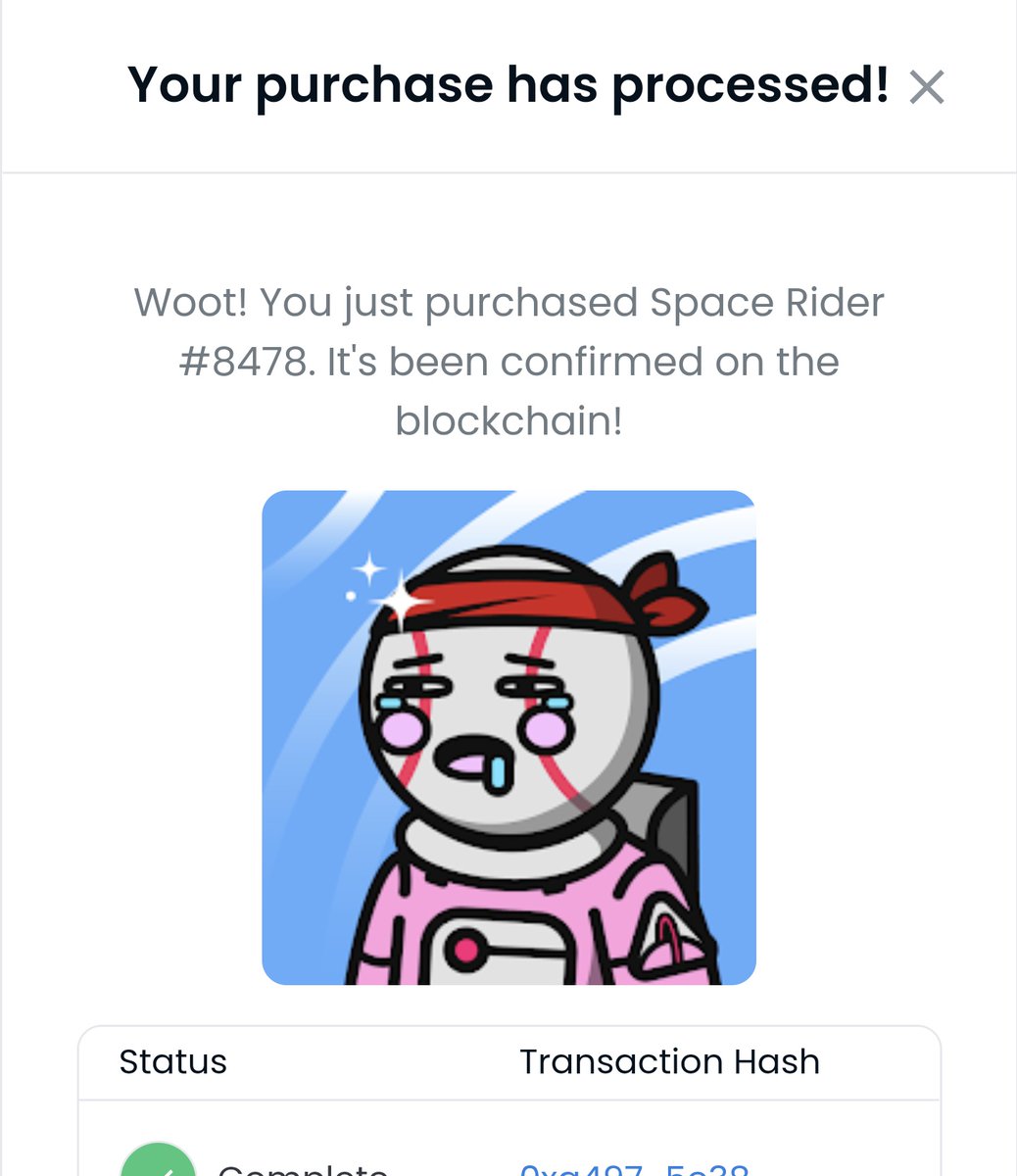LuxLudicrous's tweet photo. Ok @SpaceRiders_NFT The community flooded my shit.   Glad to be apart of the fam 💯🚀 https://t.co/Ky2VCdtaGh