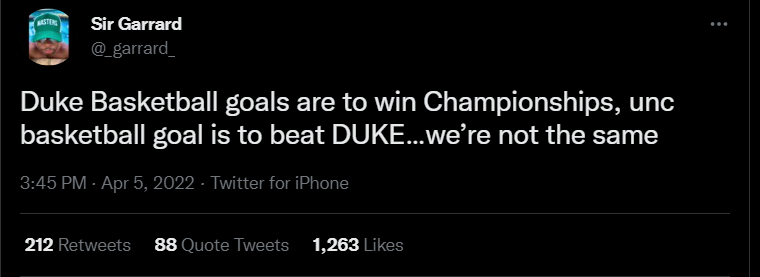 UNC_TarHeelFan's tweet photo. If my team hadn't been to a national title game in 7 years I wouldn't know both were possible either. https://t.co/fH6OnBBCgW