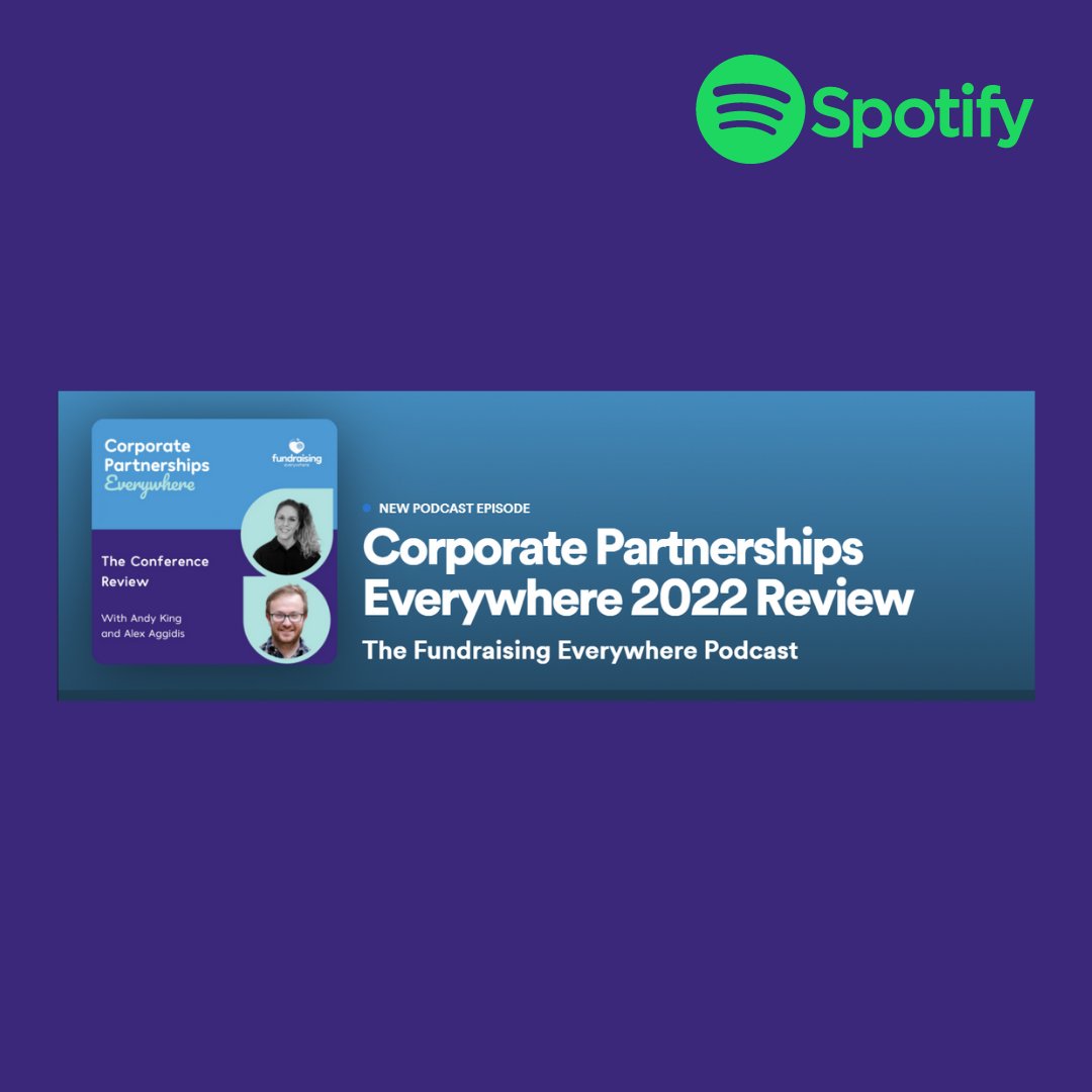 In our latest podcast FE's <a href="/AlexAggidis/">Alex Aggidis</a> &amp; <a href="/andykingraising/">Andy King</a> from @PartnershipsHQ discuss #CorporatePartnershipsEverywhere 2022 best bits.

Incl Andy's top tips on what #corporatefundraisers need to consider for success going forward.

Listen on <a href="/Spotify/">Spotify</a> 🎧
lght.ly/ih388o0