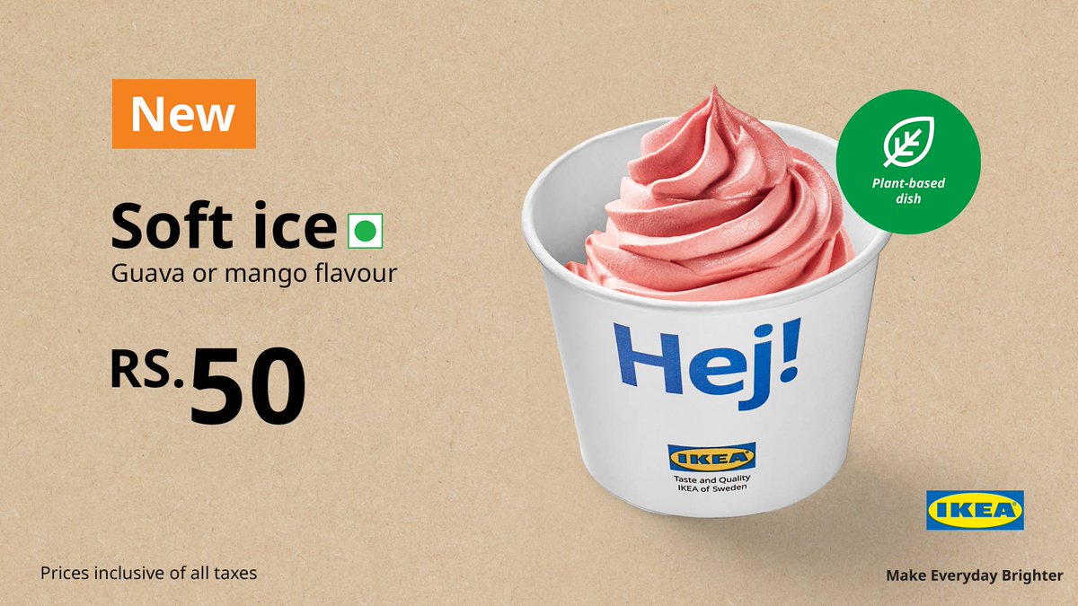 IKEAIndia's tweet photo. Thanda thanda, cool cool! Whoops, we were just thinking about our Soft ice!
Now available at our stores in Navi Mumbai, Worli and Hyderabad 🍦https://t.co/WYWKFHyb0M
#MakeEverydayBrighter https://t.co/gew7XoC0M0