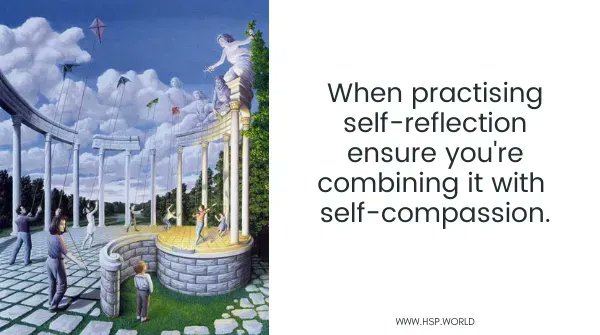 Self-reflection is a superpower for HSPs, but sometimes I notice when I've been too attached to a thought or feelin an move into "overthinking" (being too hard on myself). My remedy? Practicing self-compassion. ❤️ how bout u? 🤔

Painting credit to artist Rob Gonsalves

#HSP