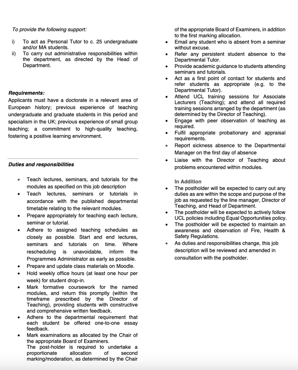 BrunoLeipold's tweet photo. Two 1 year fixed term teaching jobs in political theory/HPT advertised today. With this exploitative teaching load I can't imagine how anyone would have enough time to do the research required to get their next job. https://t.co/GvSmknrAS5