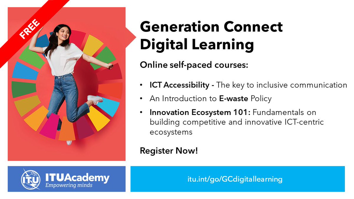 We are excited to announce the launch of the #GenerationConnect Digital Learning Certificate! Young people aged 18-29 can now gain this certificate by completing 3 self-paced free ITU courses on #Innovation, #EWaste and #DigitalAccessibility. Register here:lnkd.in/ey2E6mpD