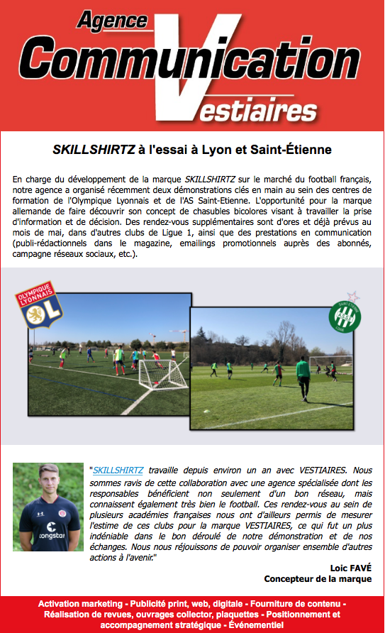 AVestiaires's tweet photo. Votre agence spécialisée @AVestiaires Communication vous introduit dans les meilleurs clubs ! L'opportunité pour les marques de faire découvrir leurs produits et leurs concepts sur le marché du football 🇫🇷 et d'élargir leur réseau ! 😉 https://t.co/uDVlbKhFJN