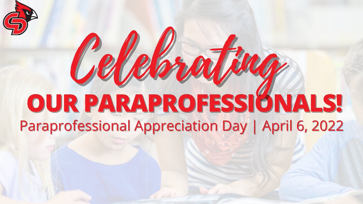 cdcardinals's tweet photo. Today is #ParaprofessionalAppreciationDay! Paraprofessionals assist teachers and support students every day. Please join us in thanking them for everything they do at Central Decatur! 🍎 https://t.co/3twleKJPR8