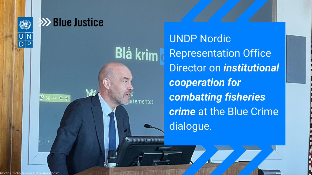 UNDPNorway's tweet photo. #BlueCrimeDialouge last week at @UniNMBU with @NFdep &amp; @Okokrim:

@UNDP Director @HenrikLarsenUN referred to research by @UNDPOGC and the importance to inform the #BlueResilience on institutional cooperation to address fisheries crime🐟 https://t.co/MZKDVUyGAW