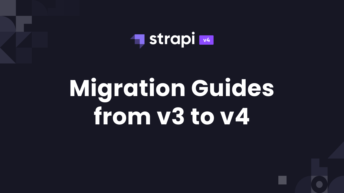 strapijs's tweet photo. Make the best of the breaking changes of #Strapiv4 π«Β
The migration guides from v3 to v4 are here!
Follow the guide here πΒ
https://t.co/SBVkSa5BE3 https://t.co/MTWm0SVBsW