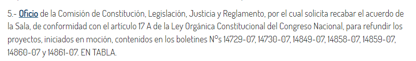 Camara_cl's tweet photo. APROBADO ✅| La Sala aprueba la solicitud de la Comisión de Constitución para refundir 7 proyectos de ley sobre retiro de fondos previsionales. https://t.co/OOCoUc8KCi