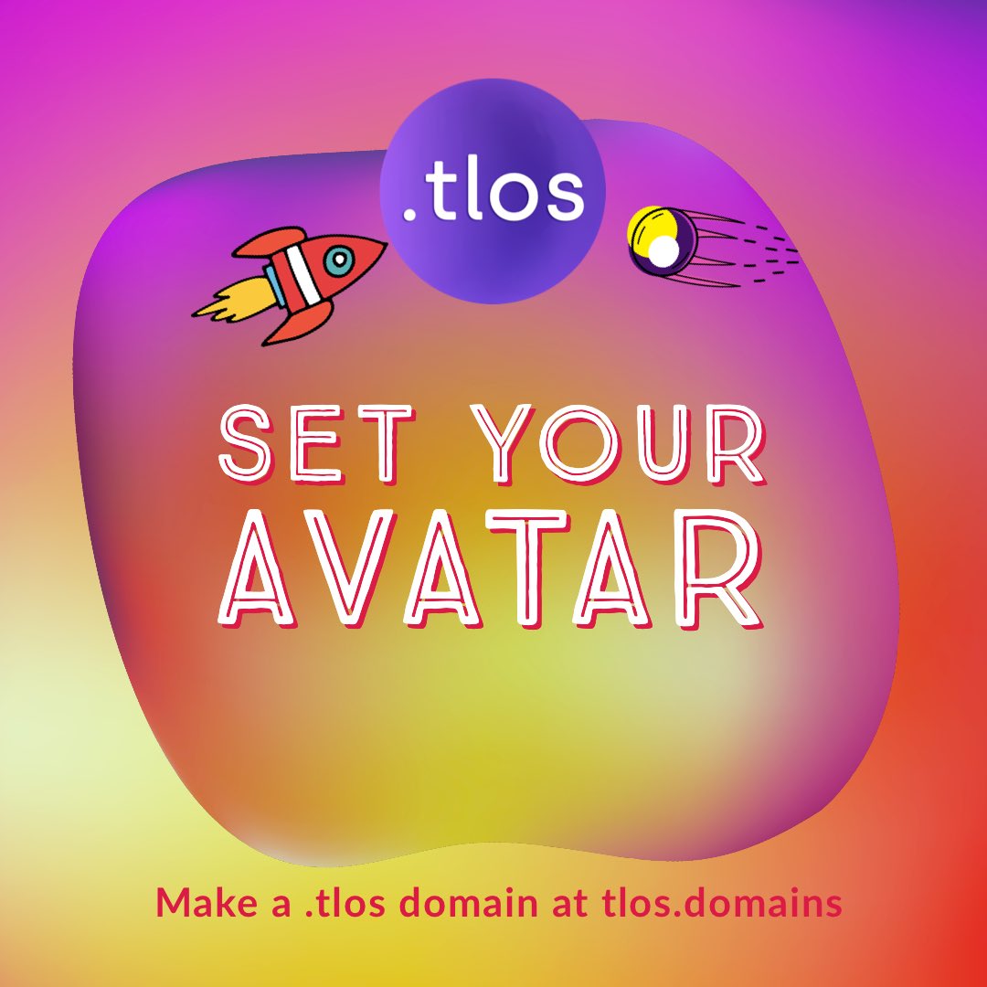 Your NFT Avatar is live. Easily set your picture as NFT avatar. 
Set now: tlos.domains
Connect wallet —> Show your domains —> Set Avatar
#telos #tlos #telosevm #tEVM #telosdomains $tlos