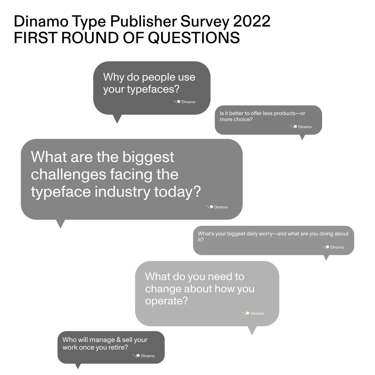 abcdinamo's tweet image. We reached out to our 15 of our friends at big + small type foundries and asked them 6 questions we’ve been asking ourselves:
abcdinamo.com/news/type-foun…