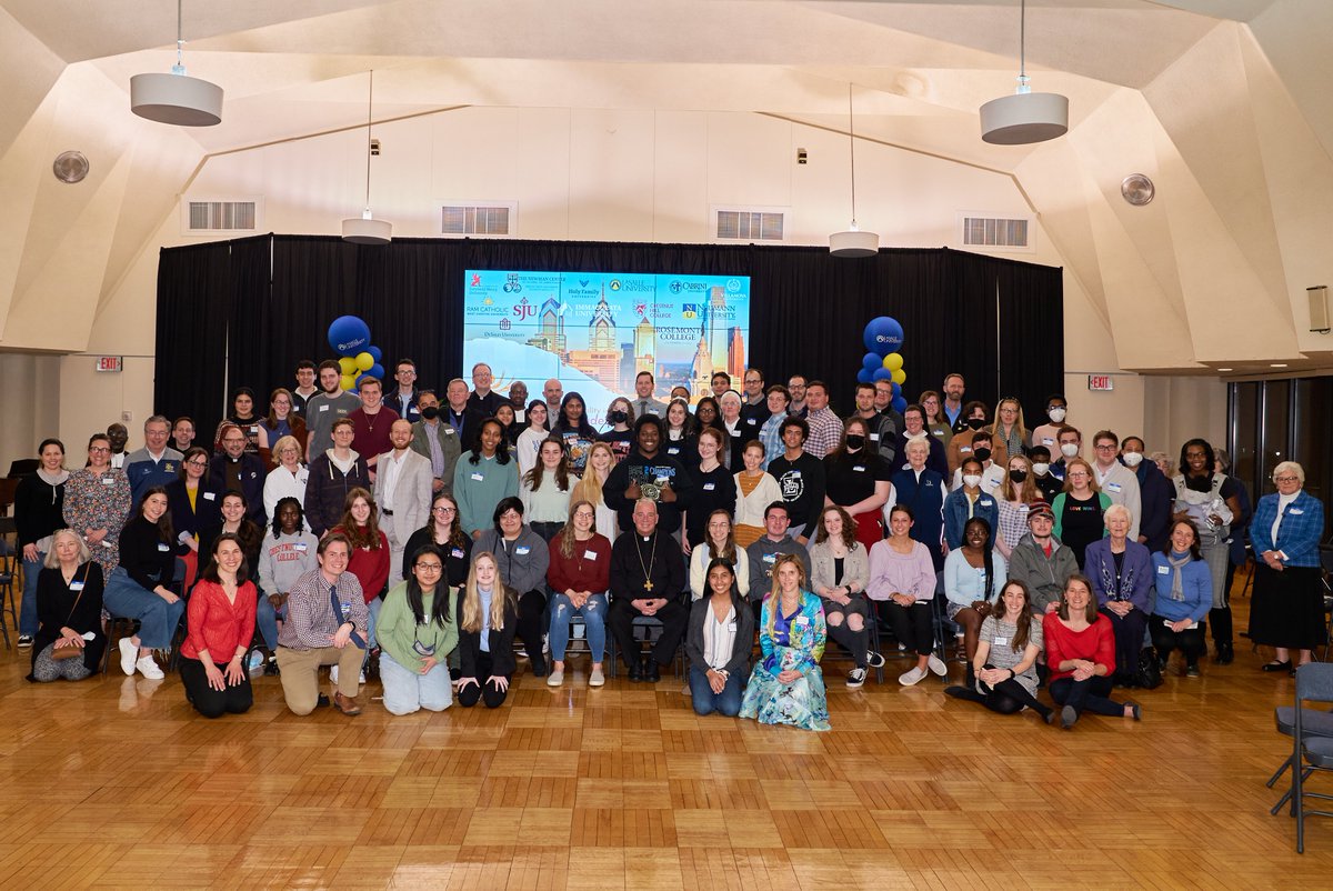 LaSalleUniv's tweet photo. .@ArchbishopPerez visited campus to speak with college students from La Salle and other regional universities for an All-Campus Synodal Listening Session.

The session created opportunities to uplift students' voices and dreams, and hear their concerns. (@ArchPhilly) https://t.co/PvnXLZl9H8
