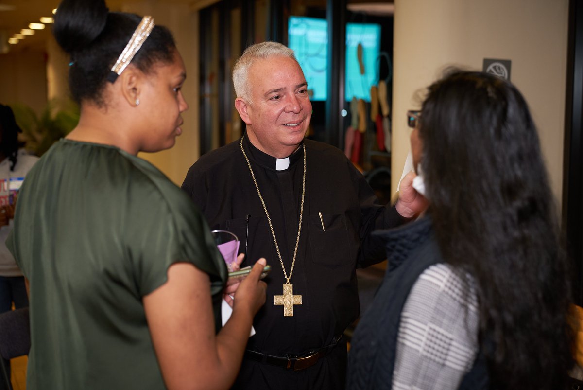 LaSalleUniv's tweet photo. .@ArchbishopPerez visited campus to speak with college students from La Salle and other regional universities for an All-Campus Synodal Listening Session.

The session created opportunities to uplift students' voices and dreams, and hear their concerns. (@ArchPhilly) https://t.co/PvnXLZl9H8