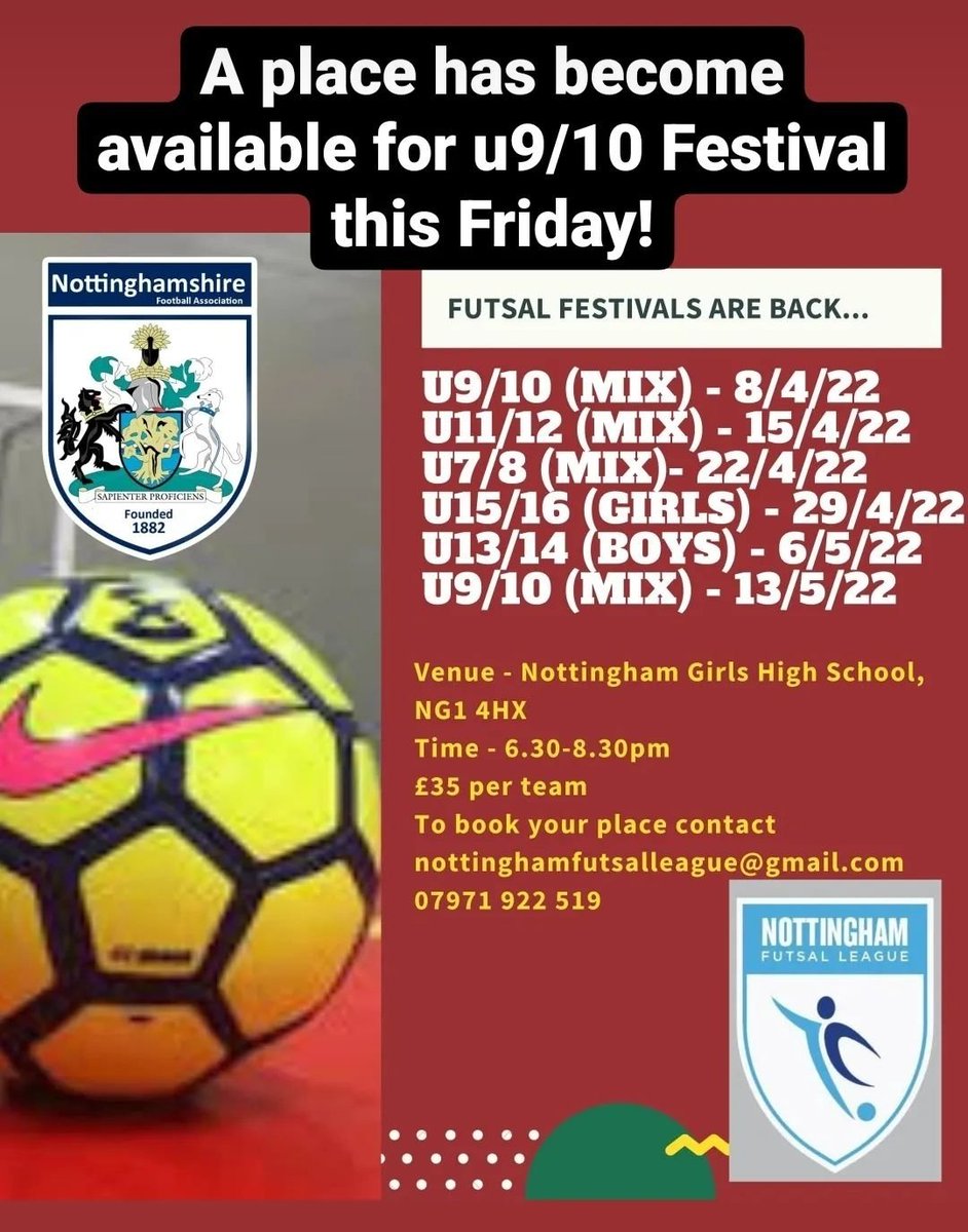 Nottingham Futsal League tweet media