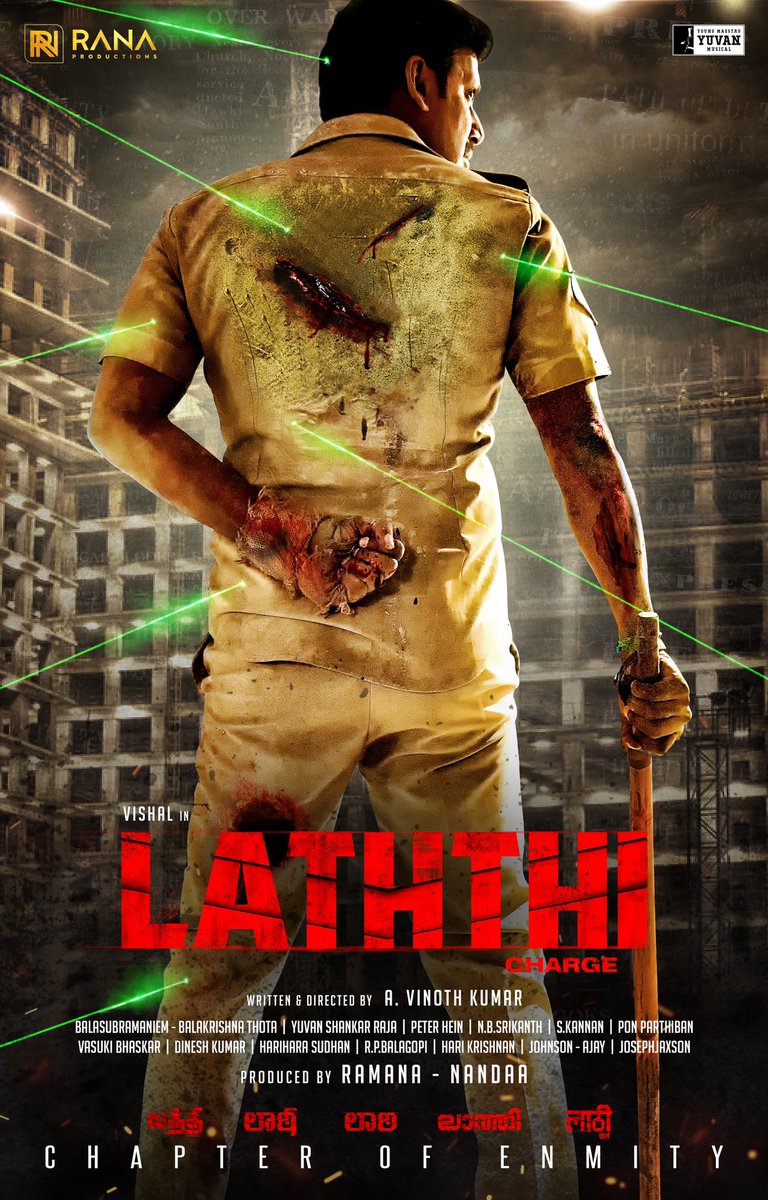 v4cinema's tweet photo. Here It Is Awaited #Laththi First Look Poster @VishalKOfficial @dir_vinothkumar @thisisysr @TheSunainaa @balasubramaniem @_RanaProduction @VffVishal #LaththiFirstLook Pan-India Release ! Best Wishes 😊👍 https://t.co/pv1uiQN9ek