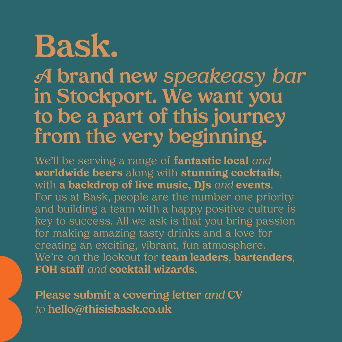 FULL &amp; PART TIME ROLES AVAILABLE 🤩

A big journey ahead, and we want you to be a part of it ☀️