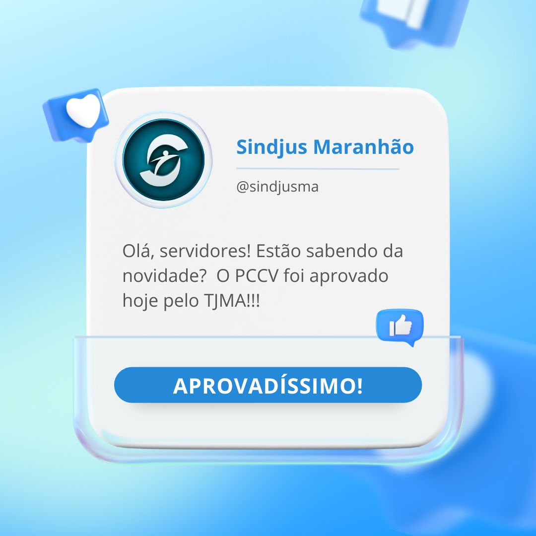 sindjusma's tweet photo. PCCV aprovadíssimo pelo @tjmaoficial! ❤️😍
Após 7 anos de luta pela aprovação do PCCV, conquistamos essa vitória em nossa gestão! ✅
#pccv #sindjusma #sousindjusma #vemsersindjusma #tjma https://t.co/r3KDrvrIXd