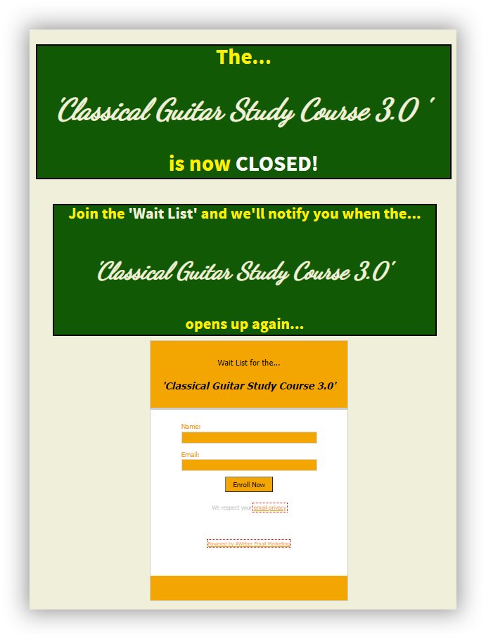 Classical_Gtr's tweet image. You can get on the 'Wait List' for the next intake of students...
learnclassicalguitar.com/study-course.h…