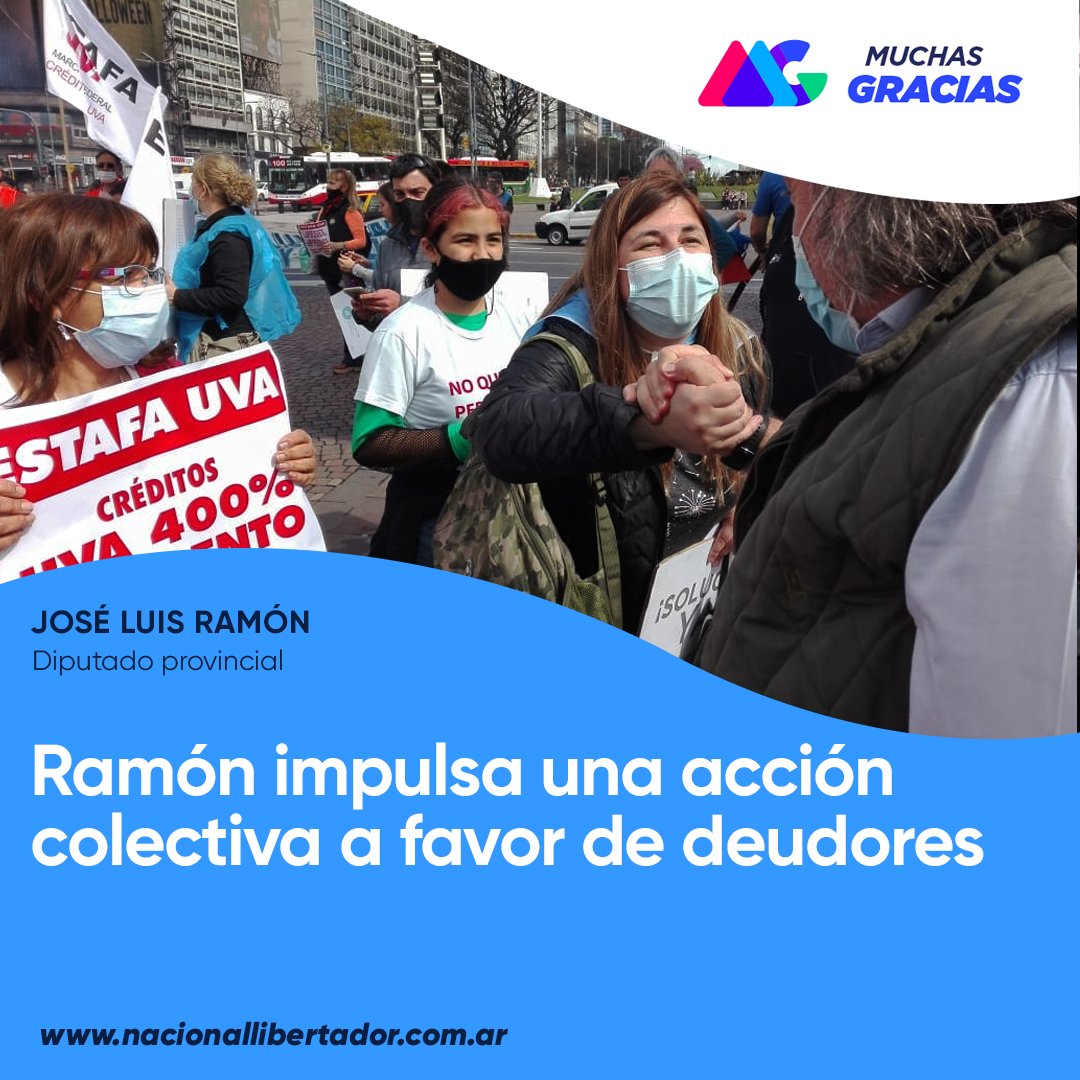 📻#MuchasGracias| <a href="/JoseLuisRamonOk/">José Luis Ramón</a> impulsa una acción colectiva a favor de deudores.
Las personas que tienen un crédito por actualización UVA tienen que pagar más del 600% de interés, según explicó el diputado provincial José Luis Ramón.
📲radionacional.com.ar/ramon-impulsa-…