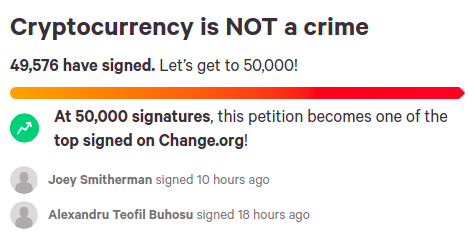 LBRYcom's tweet photo. Let's get this over 50,000 signatures!

If you want cryptocurrency to remain legal and free in the United States, please sign:

https://t.co/lRN7riRjiP

Thank you to everyone who has signed already. https://t.co/EFDg7UT5tT
