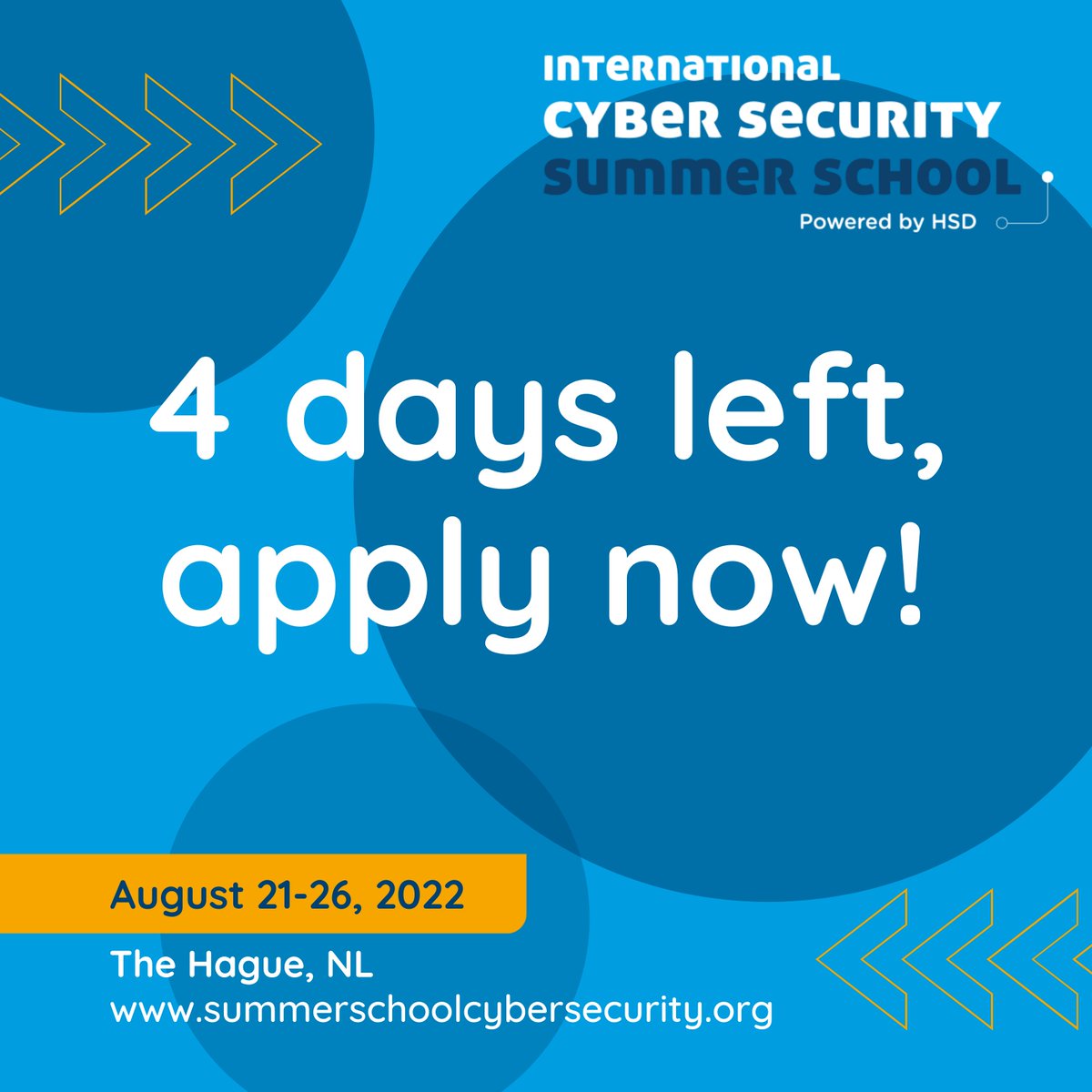Haven't signed up for the 2022 ICSSS yet? Make sure you do it on time!

Registrations close on April 10th so you only have 4 days left to apply.

Don't miss this unique week filled with #cybersecurity insights! Apply via summerschoolcybersecurity.org