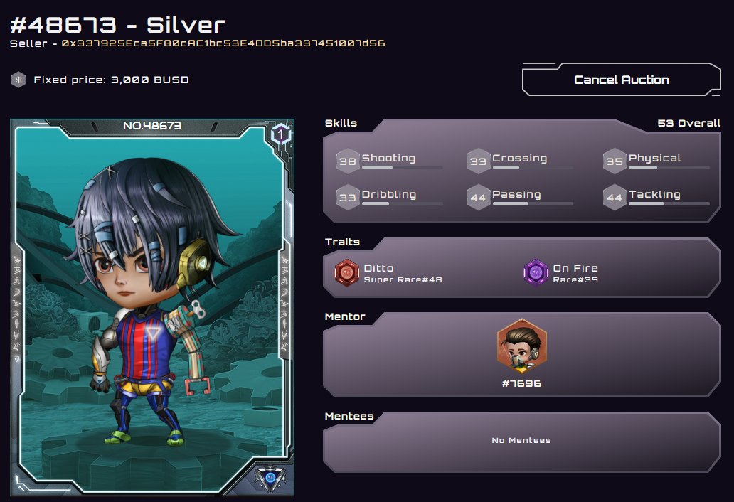 Reduced price for one of the best players you will find. don't miss out. <a href="/CyBallOfficial/">Liveforcrypto</a> #P2E