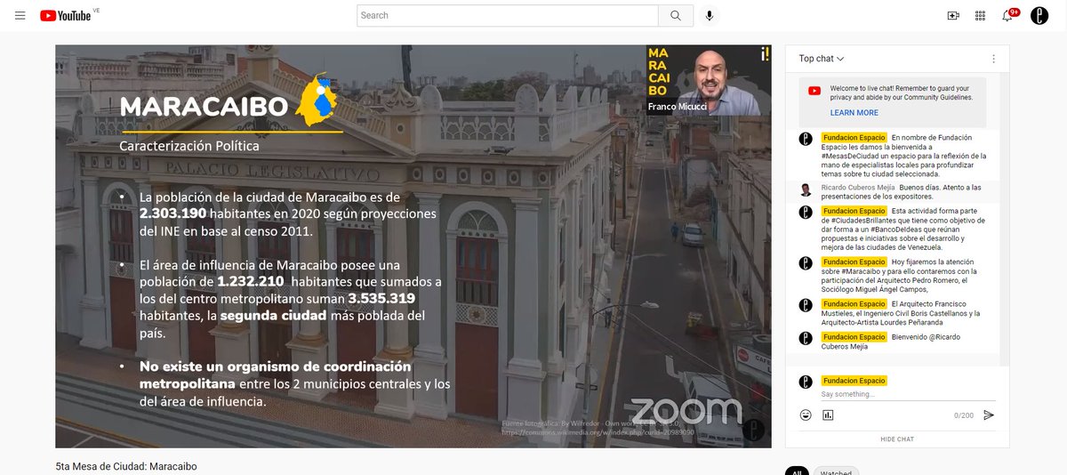 Estamos en #VIVO visita youtube.com/watch?v=IbMLSG… y conoce la visión de un grupo de profesionales que han desarrollado sus investigaciones y práctica profesional en la ciudad de #Maracaibo

#CiudadesBrillantes