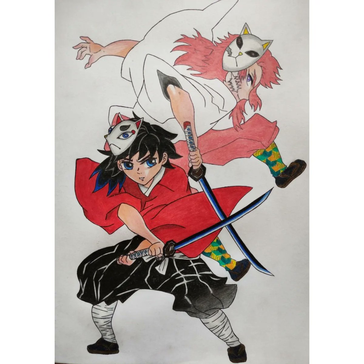 andyqueen_art's tweet photo. ✒️Tomioka Giyuu &amp; Sabito
⚔️ Kimetsu no Yaiba

#traditionalart #artist #fanart #kimetsunoyaiba #demonslayer #demonslayerfanart #tomiokagiyuu #tomioka #sabito #waterhashira #giyuutomioka #dibujotradicional #animeart #mangaart #gotouge  #artetradicional #artwork #ufotable https://t.co/29sgC2kQwU