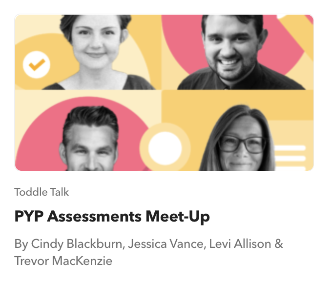 MsCindyPYP's tweet photo. I am beyond excited for this event and the release of our assessments guide. So many puzzle pieces from the last few months coming together! @toddle_edu @levi_allison42 @trev_mackenzie @jess_vanceEDU register here: https://t.co/p1eXkcO8RX https://t.co/vWpsBkyzq0