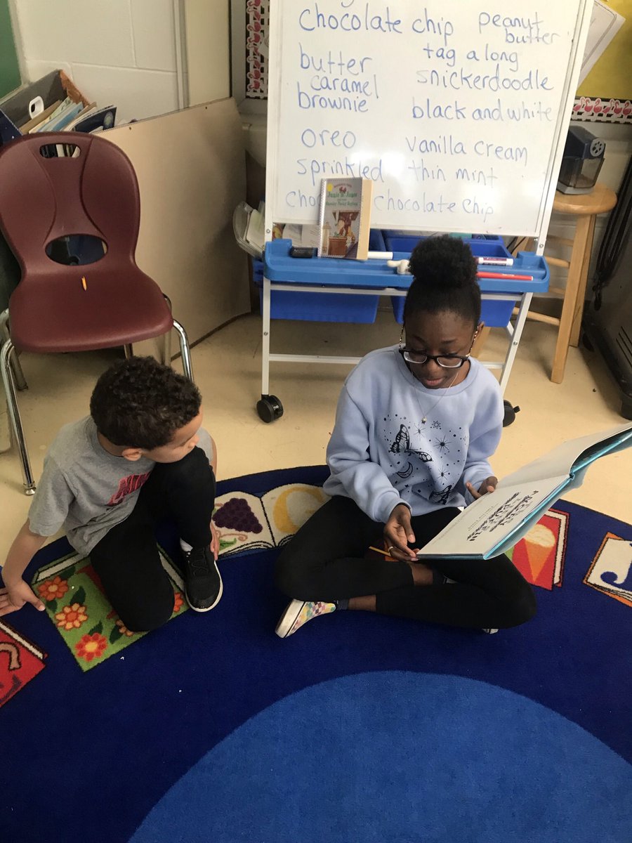 Thank you to Ms. Fuller and her 5th graders for coming in to read to us! Some of the 1st graders even chose to read to the 5th graders! #reading #kcs
