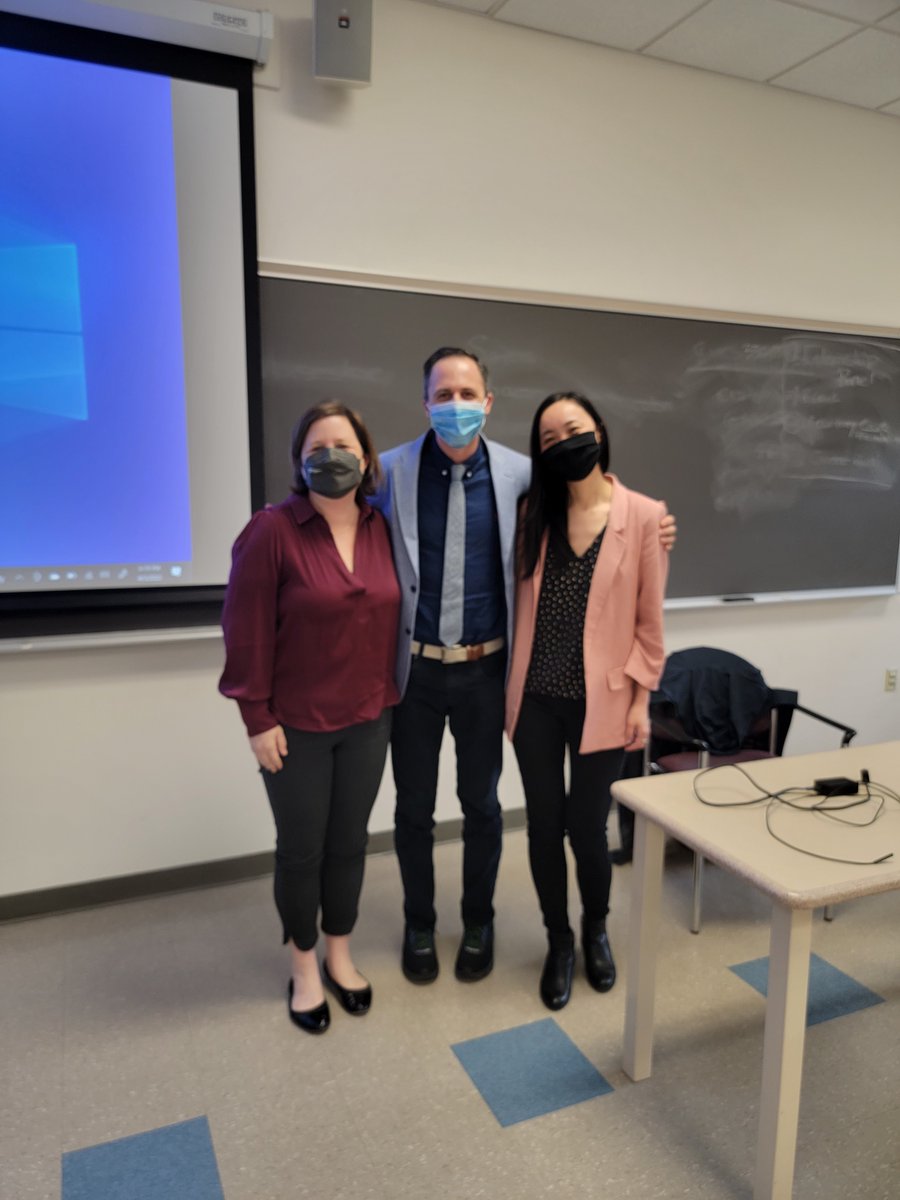 CPAHD_BU's tweet photo. Reunion in our doctoral clinical practicum course last night! Alum @DrGeraldReid (course instructor) invited fellow alum, Dr. Cong Zhang (psychologist at BU Behavioral Health Services) to talk about her career trajectory. They were joined by former mentor Dr. @MKHolt10. https://t.co/A90lrcJmMk
