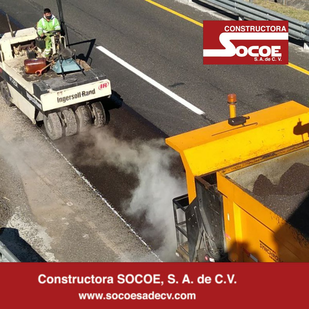 SOCOESADECV's tweet photo. CONSERVAR ES PRESERVAR

#ConservarEsPreservar
#ObrasSCT

👉OFRECEMOS SERVICIO DE RIEGO DE SELLO SINCRONIZADO. 👈

#SomosSOCOE #PasiónSOCOE #EquipoSOCOE #SCT #SomosCaminerosSOCOE #SeamanGunnison #SynchronizedChipSpreader  #SelloPremezclado
#RiegoDeSello
#RiegoDeSelloSincronizado https://t.co/linyVQftva