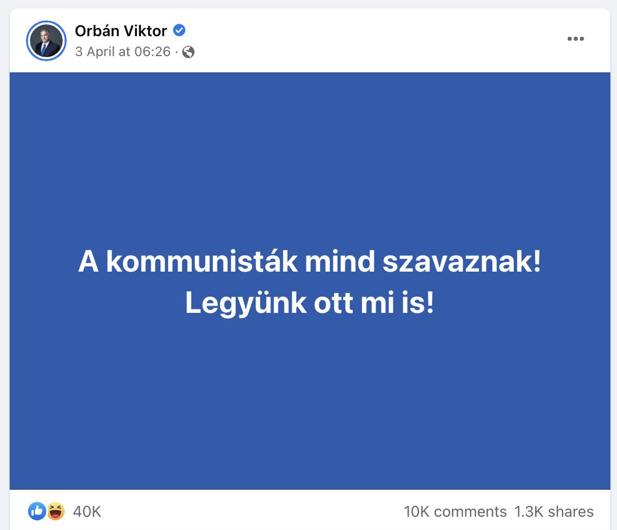 atticus_sol's tweet photo. @JohnCleese  This one didn't age well :( 
Unfortunately, the people who actually did go to vote, 
A: wouldn't even have Twitter accounts
B: would've thought if they are voting for Orban, they would vote against communism.

"The communists are all voting! We also have to do it!" https://t.co/jaeCwuNBVT