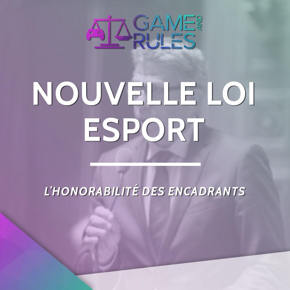 gameandrules's tweet photo. 👾⚖️ #ESPORT : NOUVELLE LOI ⚖️👾

L'article de #loi concernant l'honorabilité des encadrants esport a été adopté. 

Lien : https://t.co/5hcI7zYC0a

⬇️ En savoir plus (thread) ⬇️ https://t.co/CNz1148y32