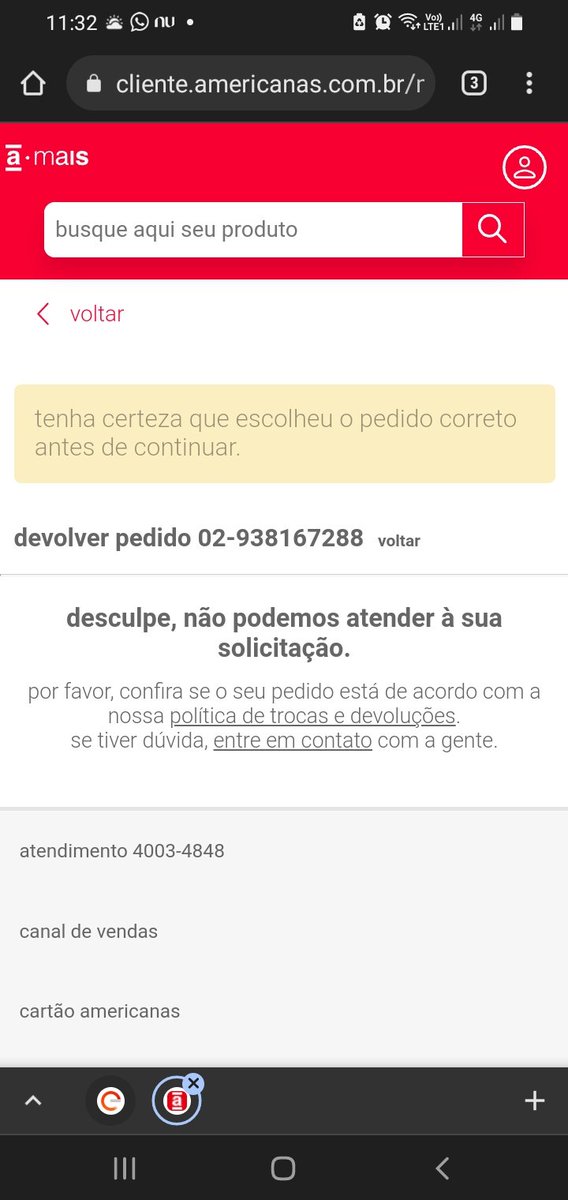 sidivanssantos's tweet photo. @americanas Não consigo DEVOLVER o produto @americanas https://t.co/jnBjatlPpQ