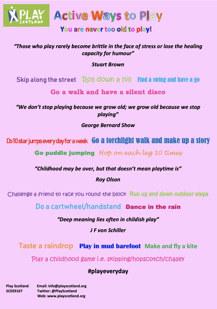 PlayScotland's tweet photo. It is easier for children to be physically active outdoors, where there is space and opportunity for them to move more freely.🤸🍃👏 #SpringintoPlay
Find our active play resources on our website 👉https://t.co/ajsXoEbJAc https://t.co/LdNYjJMhYB
